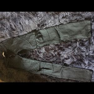 Faux leather pants